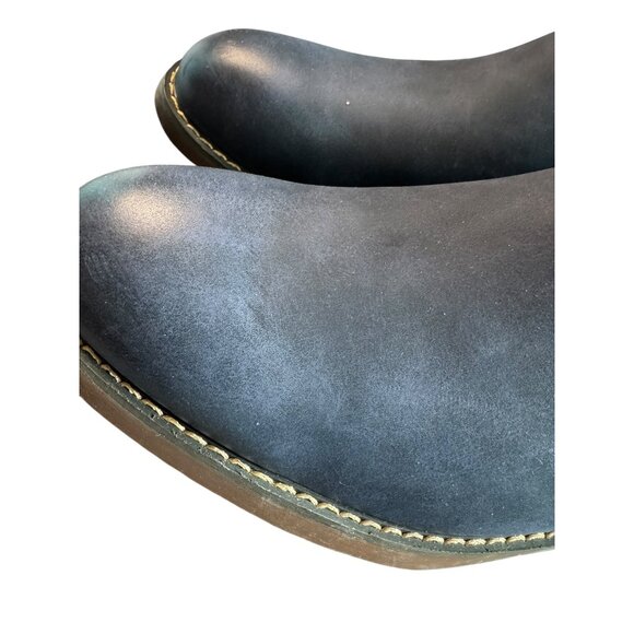 Men's Chelsea Slip On Ankle Boots Size 8 Leather Upper & Rubber Sole Black - Picture 8 of 8